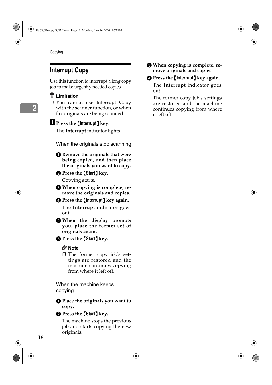 Interrupt copy | Savin 4027 User Manual | Page 28 / 132