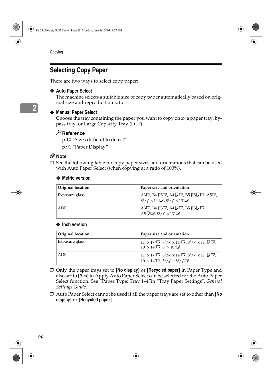 Selecting copy paper | Savin 4027 User Manual | Page 38 / 132