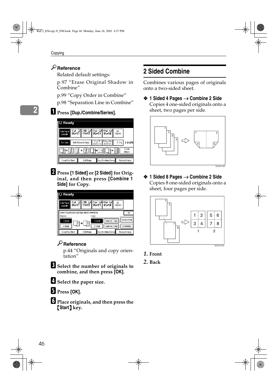 2 sided combine | Savin 4027 User Manual | Page 56 / 132