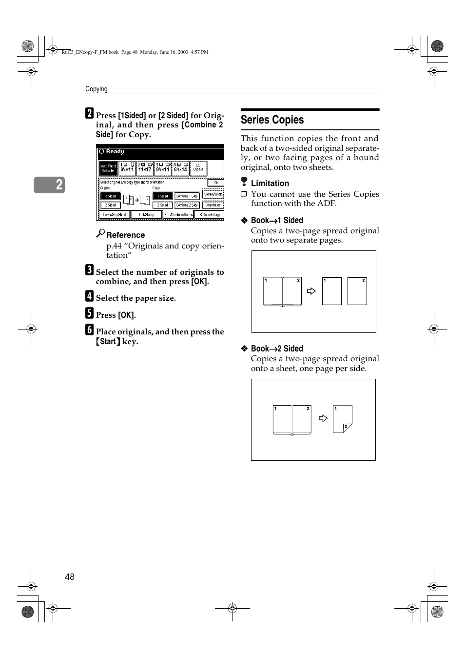Series copies | Savin 4027 User Manual | Page 58 / 132