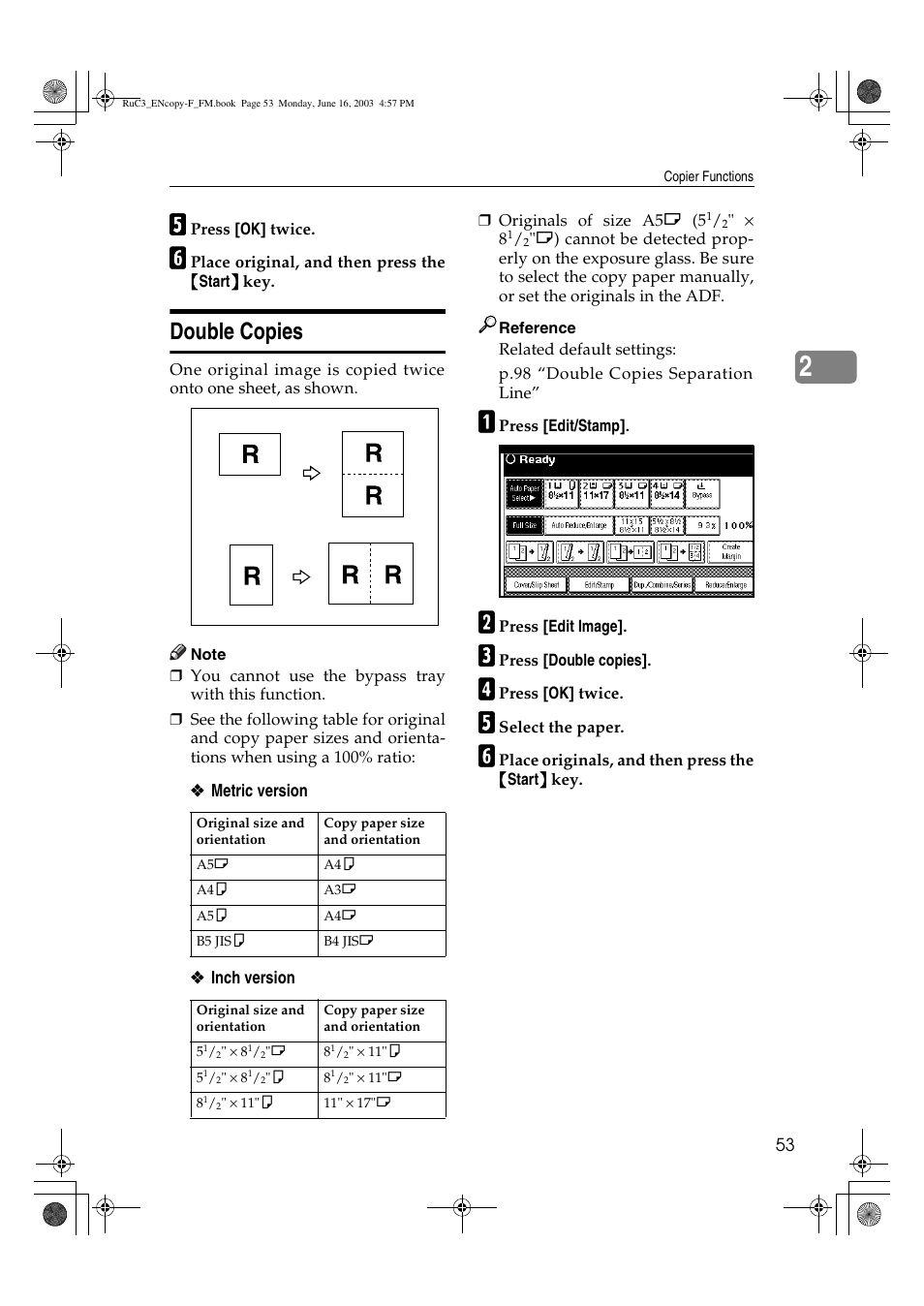 Double copies | Savin 4027 User Manual | Page 63 / 132