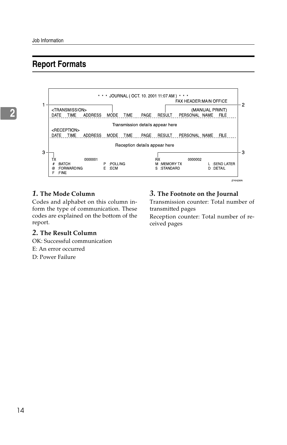 Report formats | Savin G1619 User Manual | Page 102 / 176