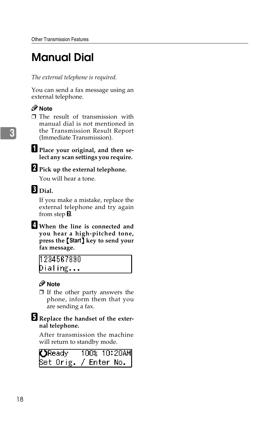 3manual dial | Savin G1619 User Manual | Page 106 / 176