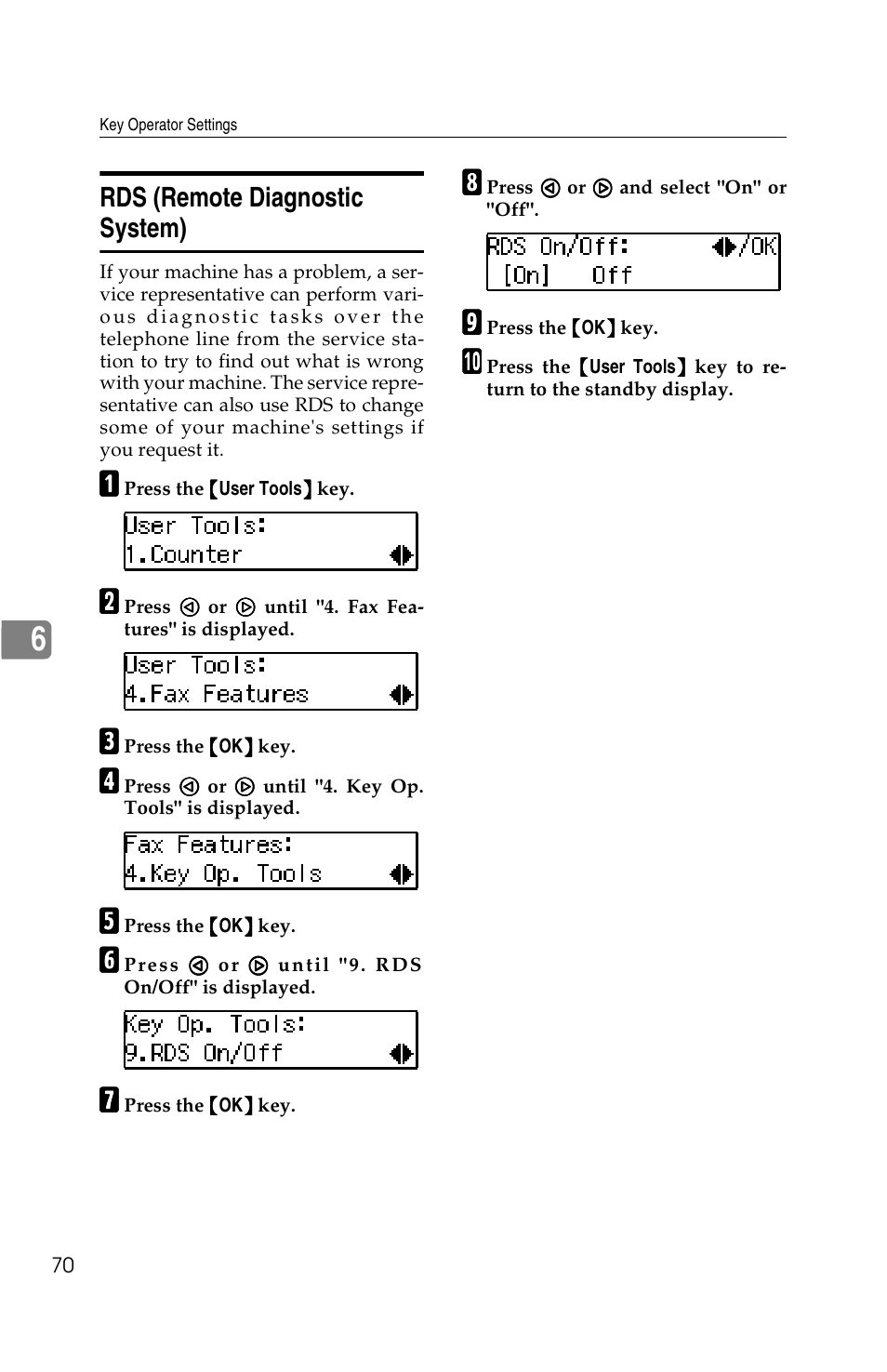 Rds (remote diagnostic system) | Savin G1619 User Manual | Page 158 / 176