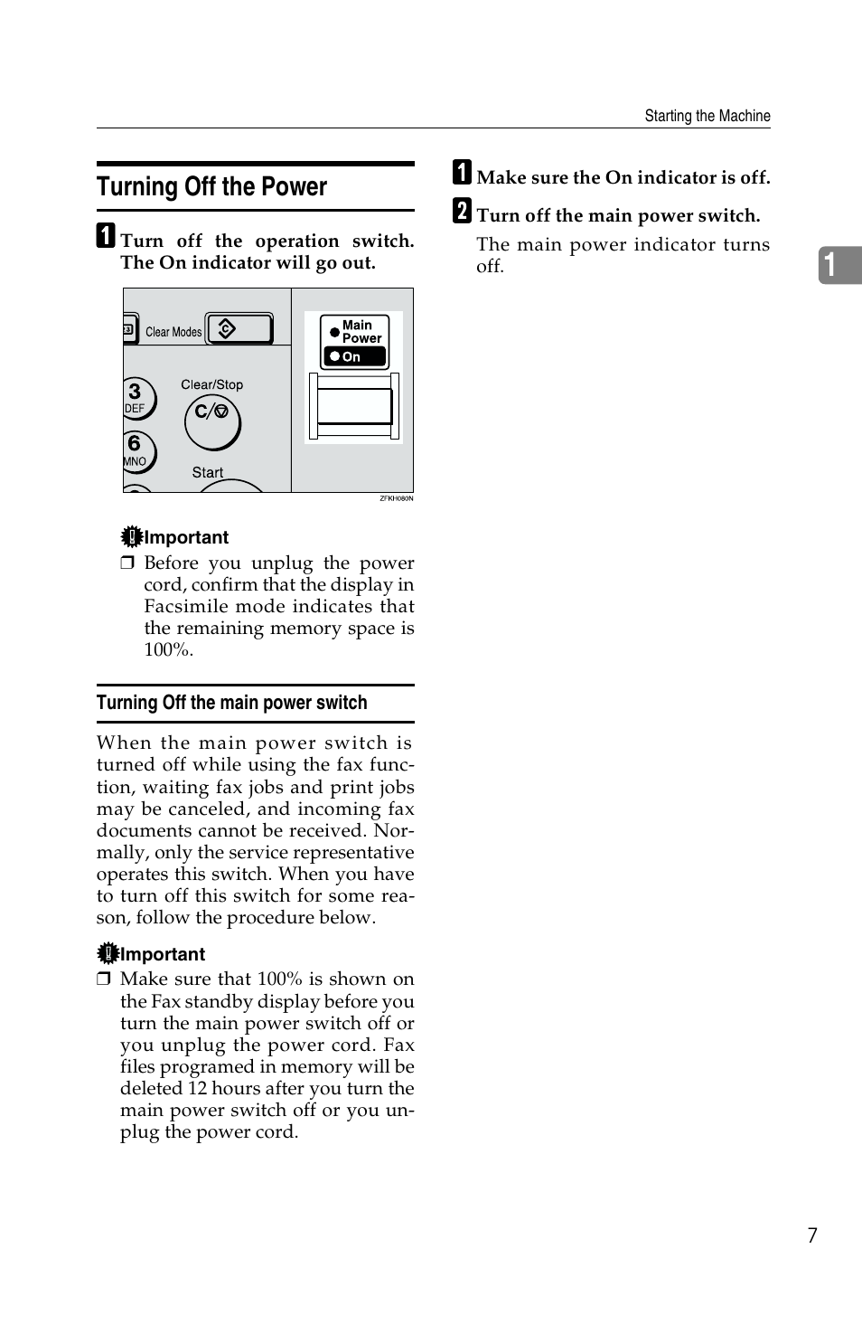 Turning off the power | Savin G1619 User Manual | Page 17 / 176