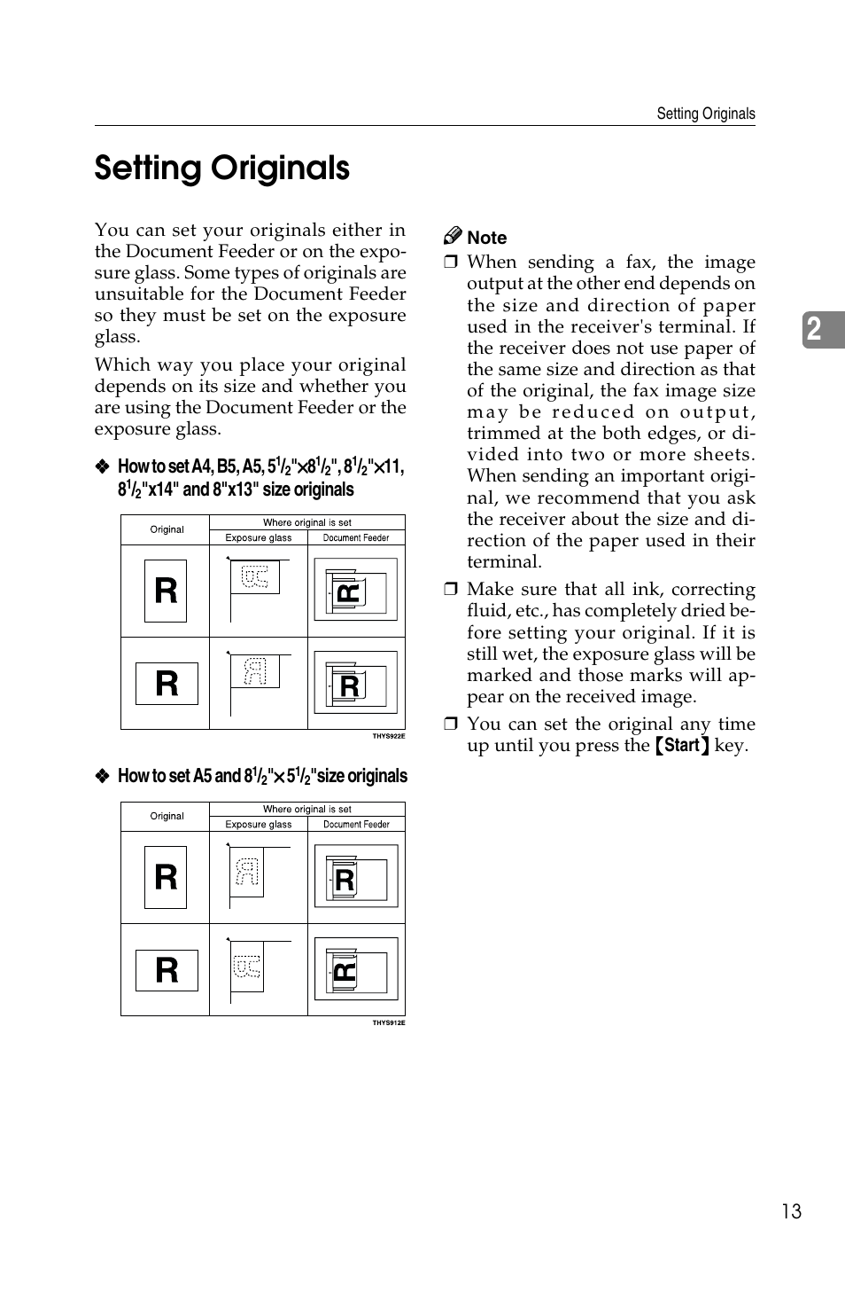2setting originals | Savin G1619 User Manual | Page 23 / 176