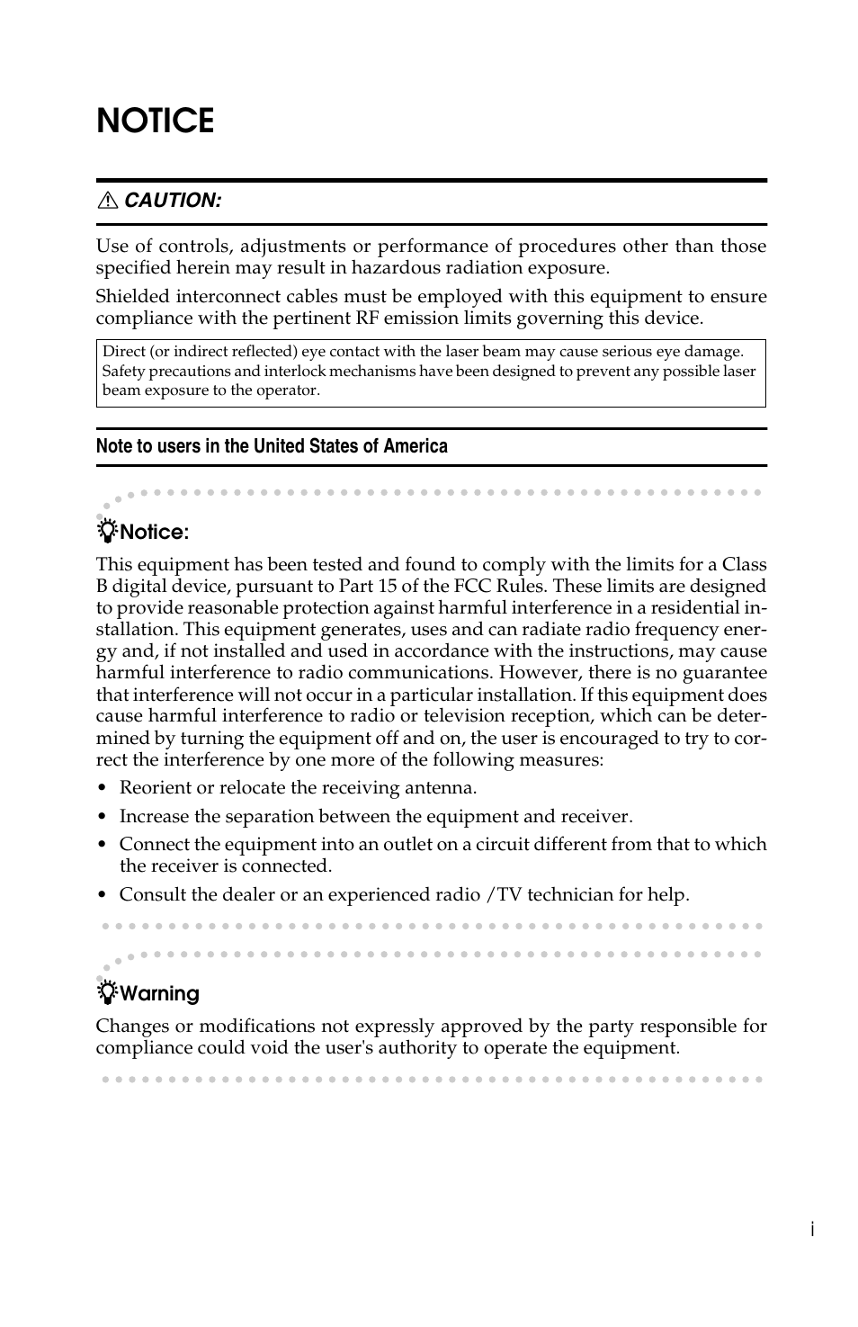 Notice | Savin G1619 User Manual | Page 3 / 176