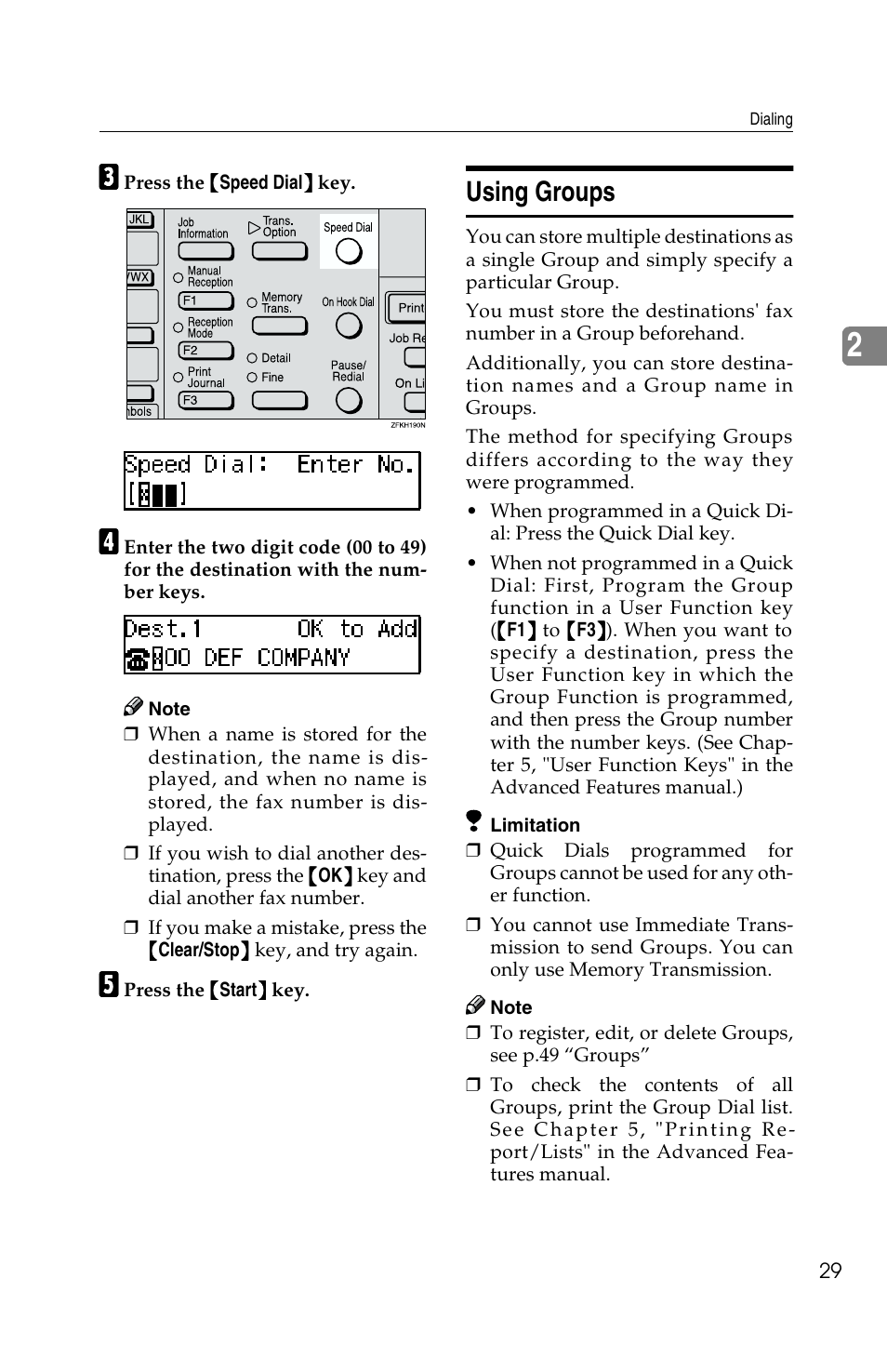 Using groups | Savin G1619 User Manual | Page 39 / 176