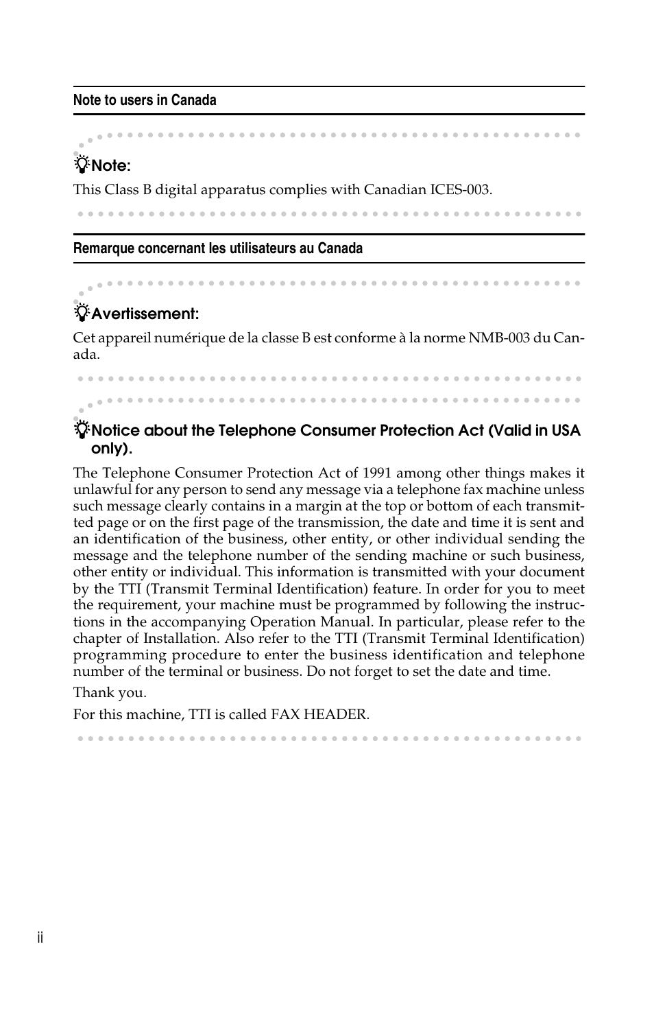 Savin G1619 User Manual | Page 4 / 176