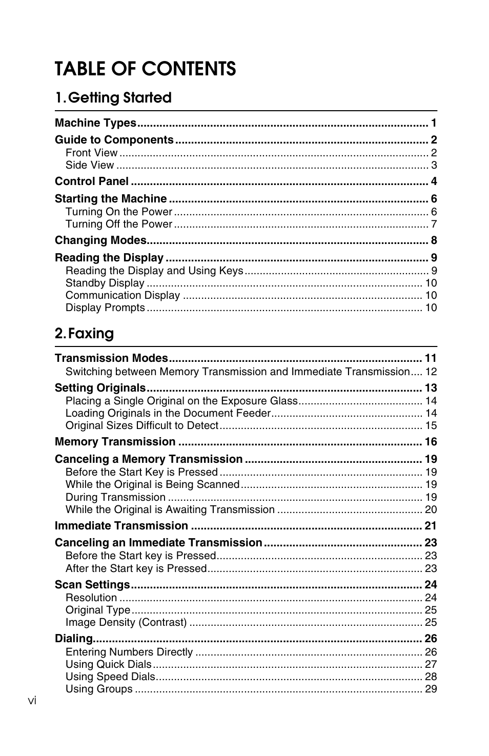 Savin G1619 User Manual | Page 8 / 176