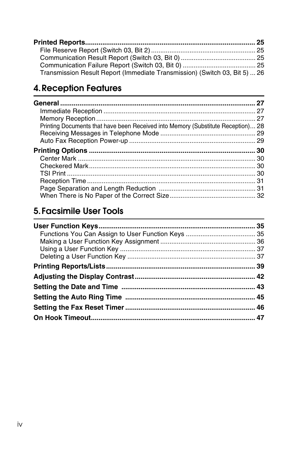 Reception features, Facsimile user tools | Savin G1619 User Manual | Page 86 / 176