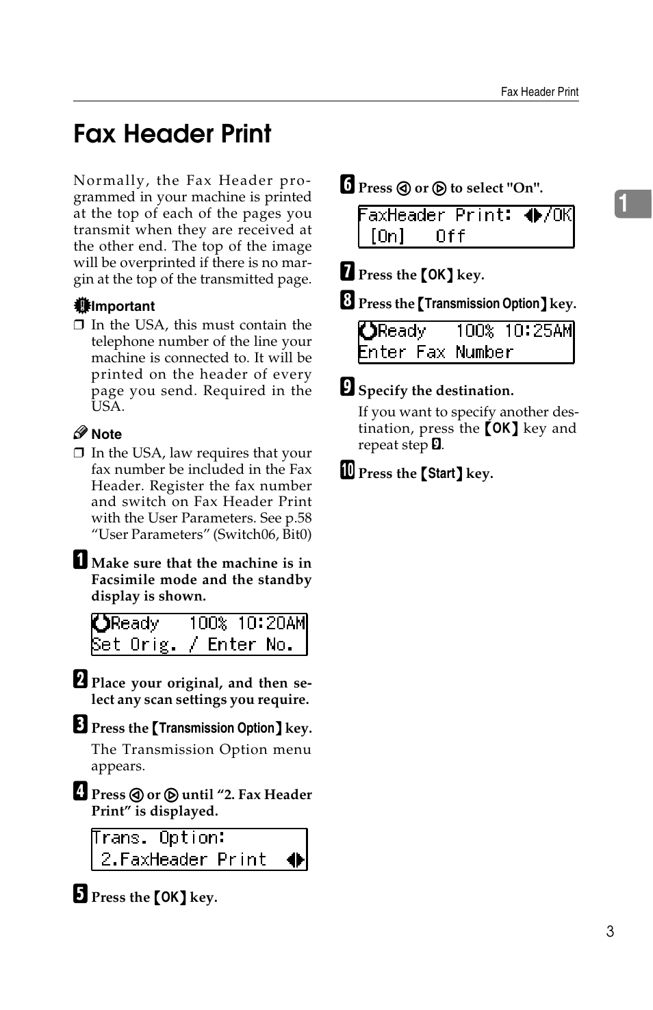 1fax header print | Savin G1619 User Manual | Page 91 / 176