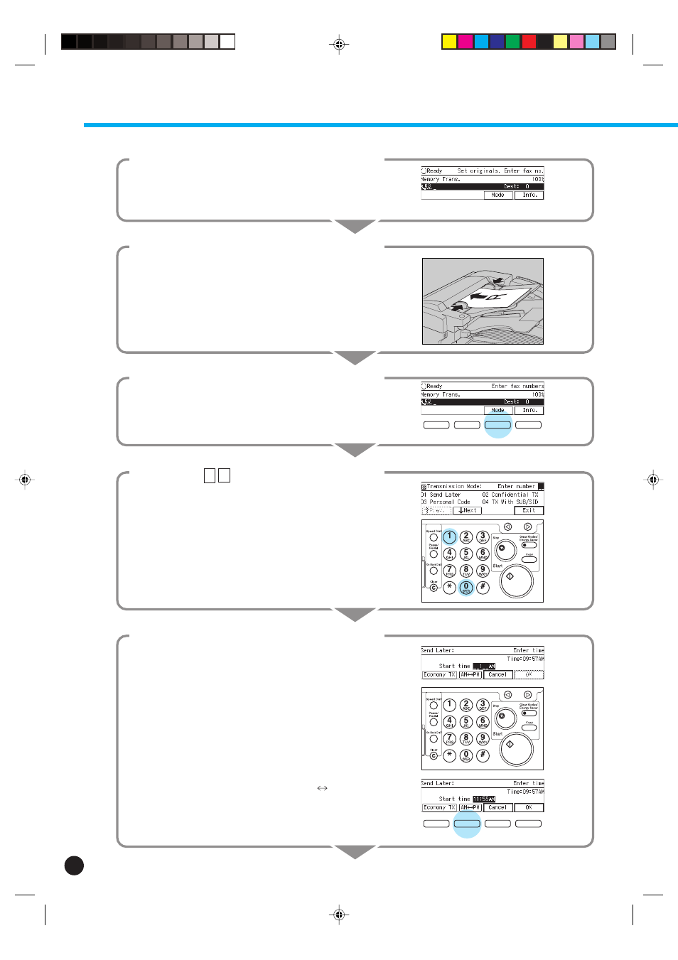 Send later 1 | Savin 3699 User Manual | Page 14 / 16