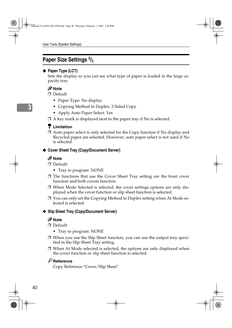 Paper size settings | Savin 2535P User Manual | Page 51 / 79