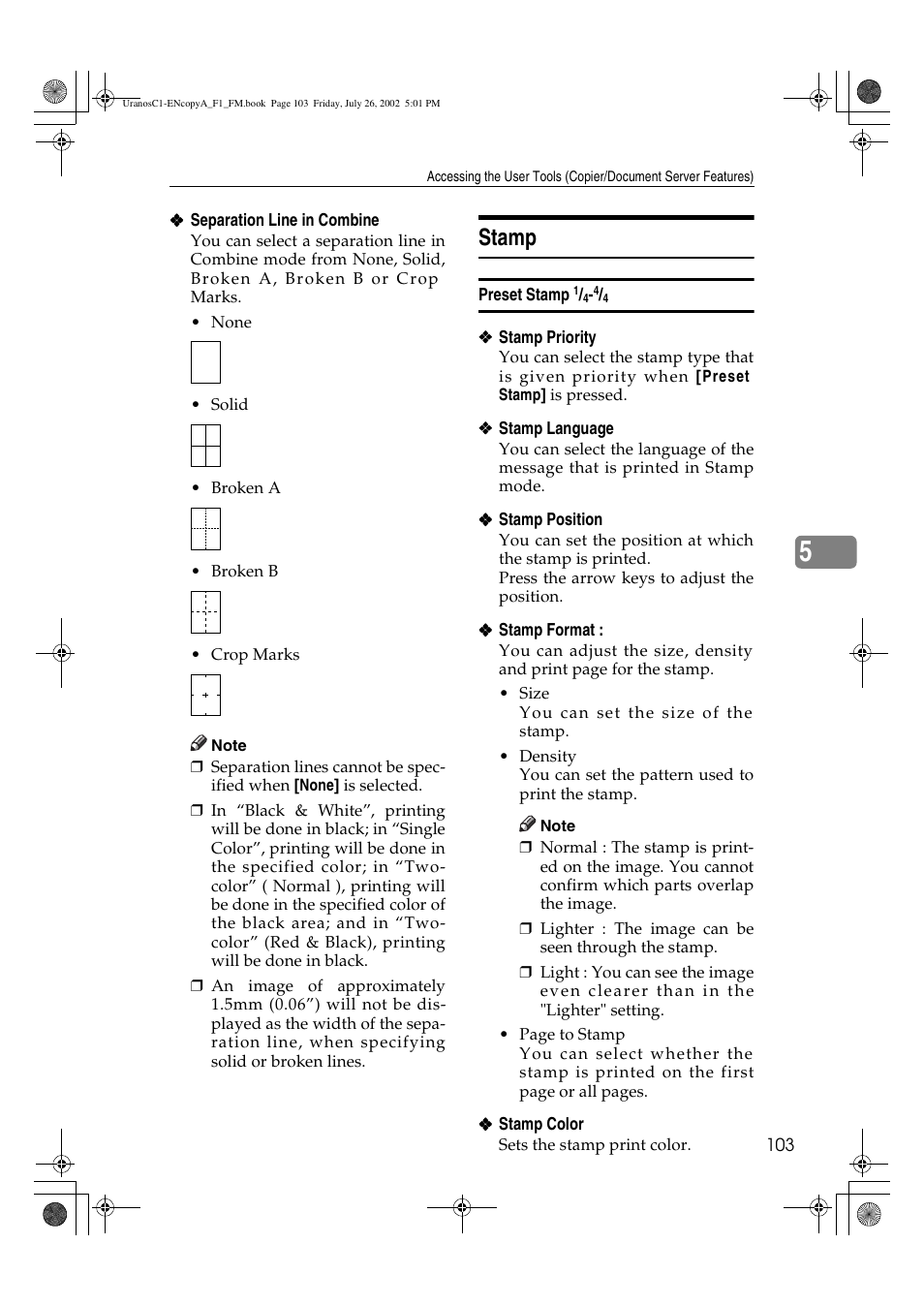 Stamp | Savin C3210 User Manual | Page 113 / 132