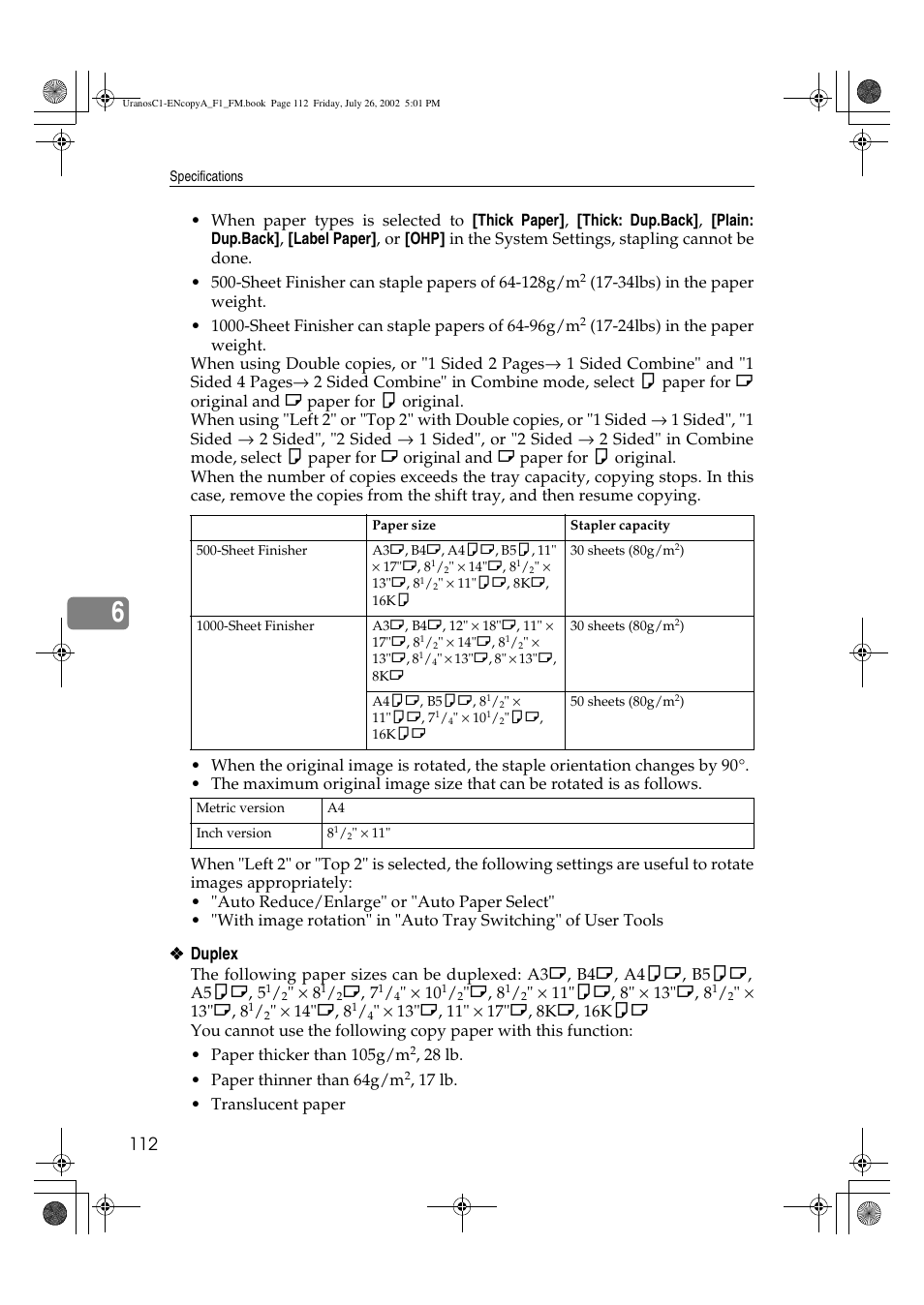 Savin C3210 User Manual | Page 122 / 132