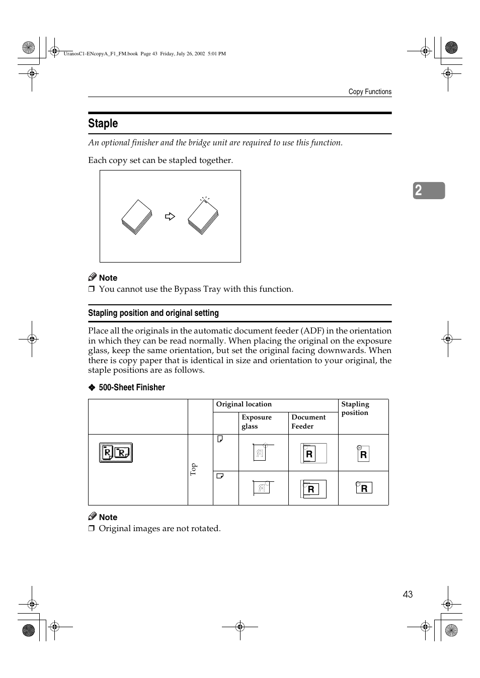Staple | Savin C3210 User Manual | Page 53 / 132