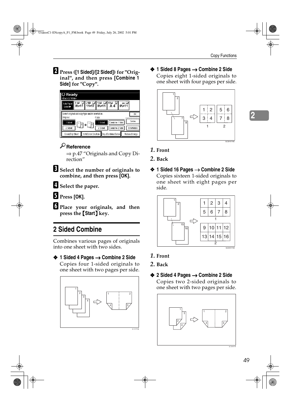 2 sided combine | Savin C3210 User Manual | Page 59 / 132