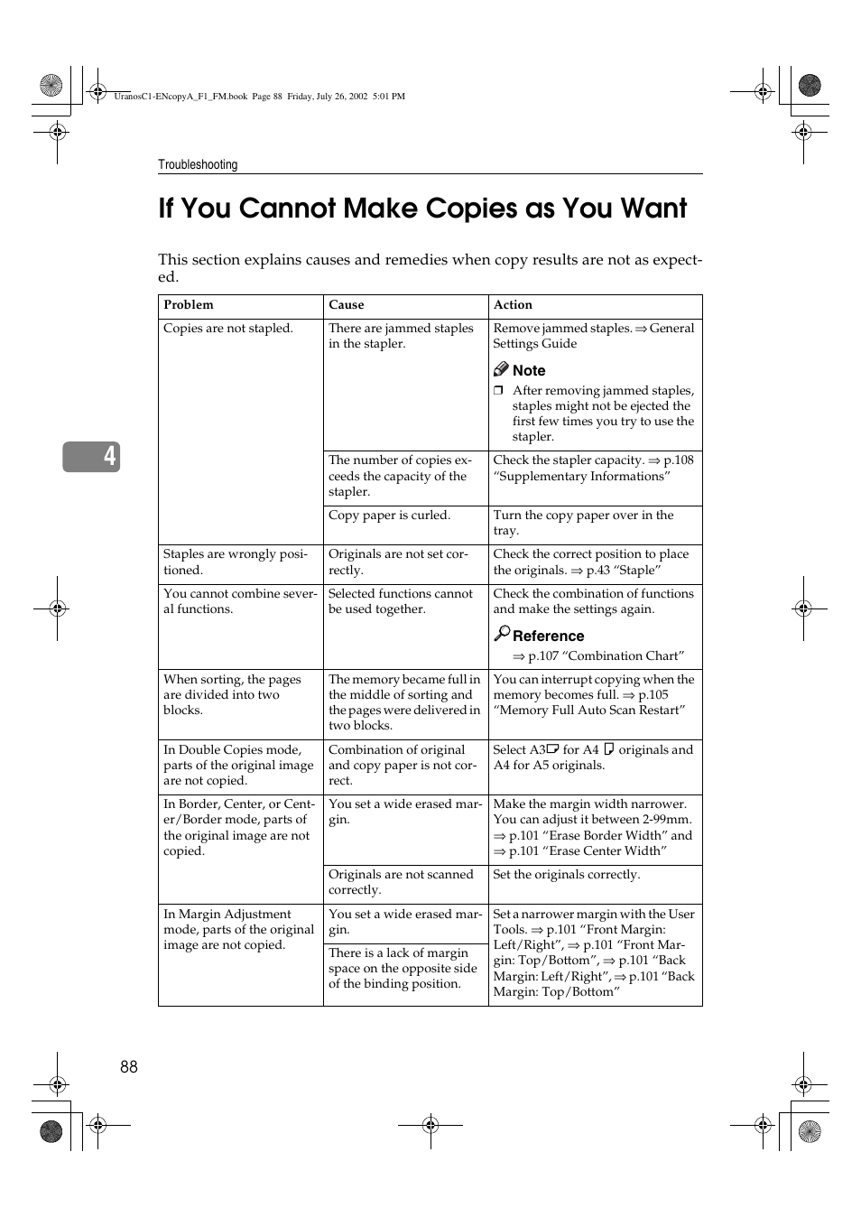 4if you cannot make copies as you want | Savin C3210 User Manual | Page 98 / 132