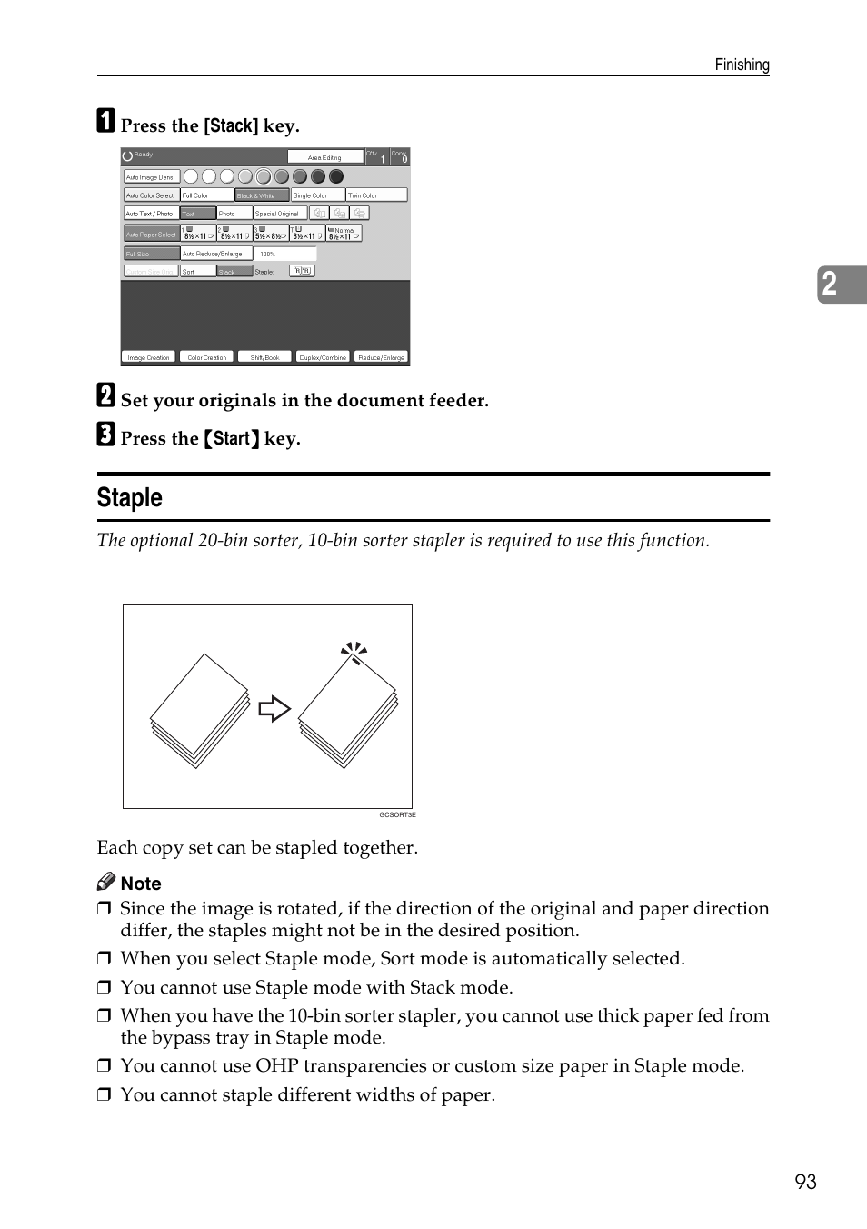 Staple | Savin Copier SDC326 User Manual | Page 103 / 112