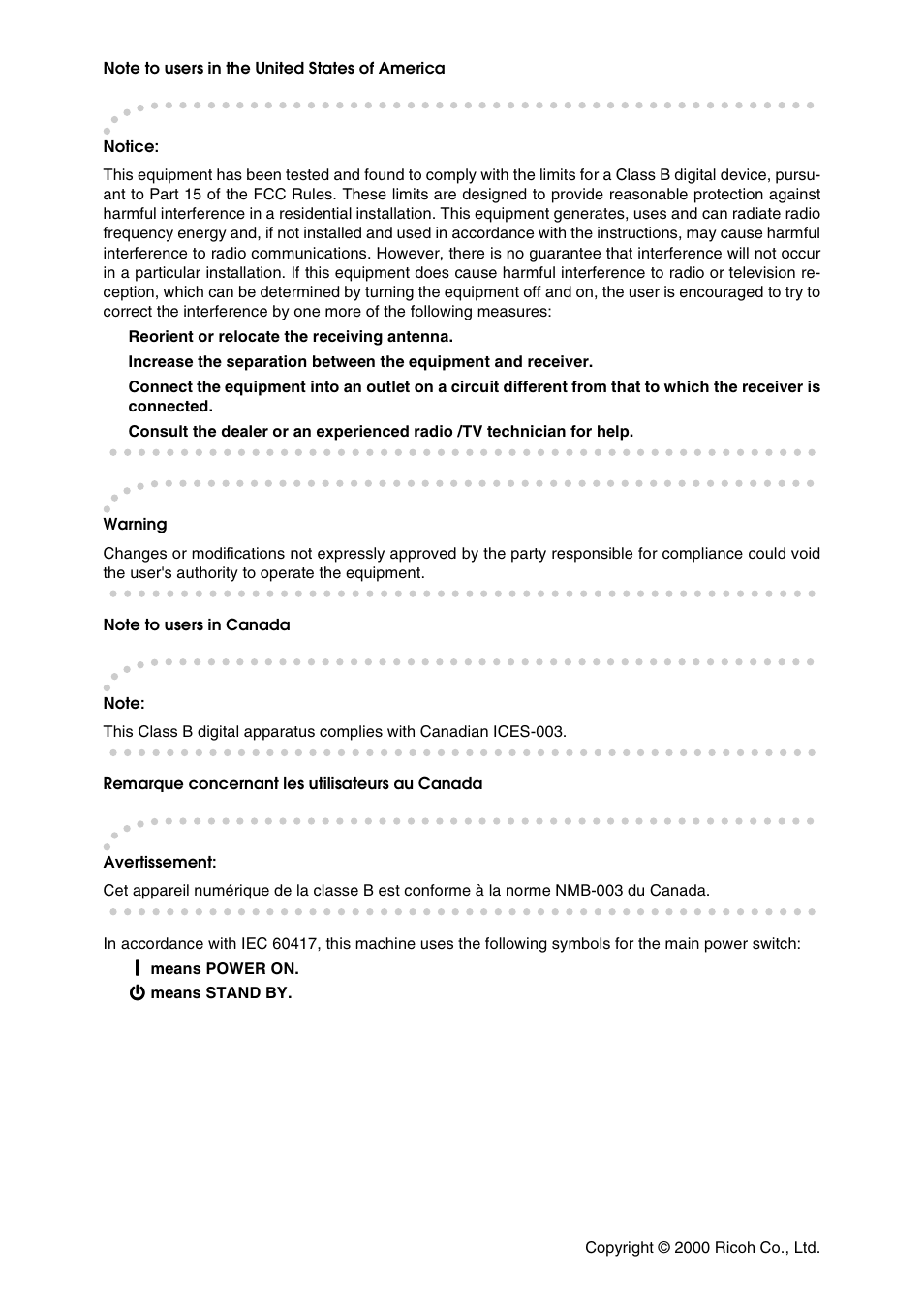 Savin Copier SDC326 User Manual | Page 3 / 112