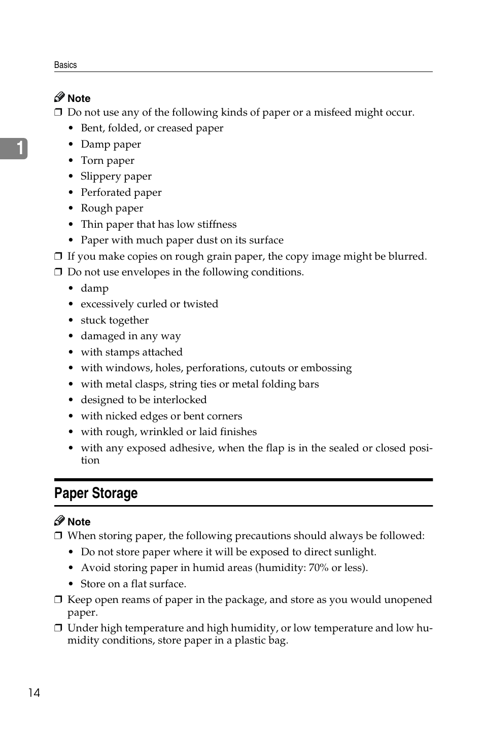 Paper storage | Savin 2513f User Manual | Page 27 / 89