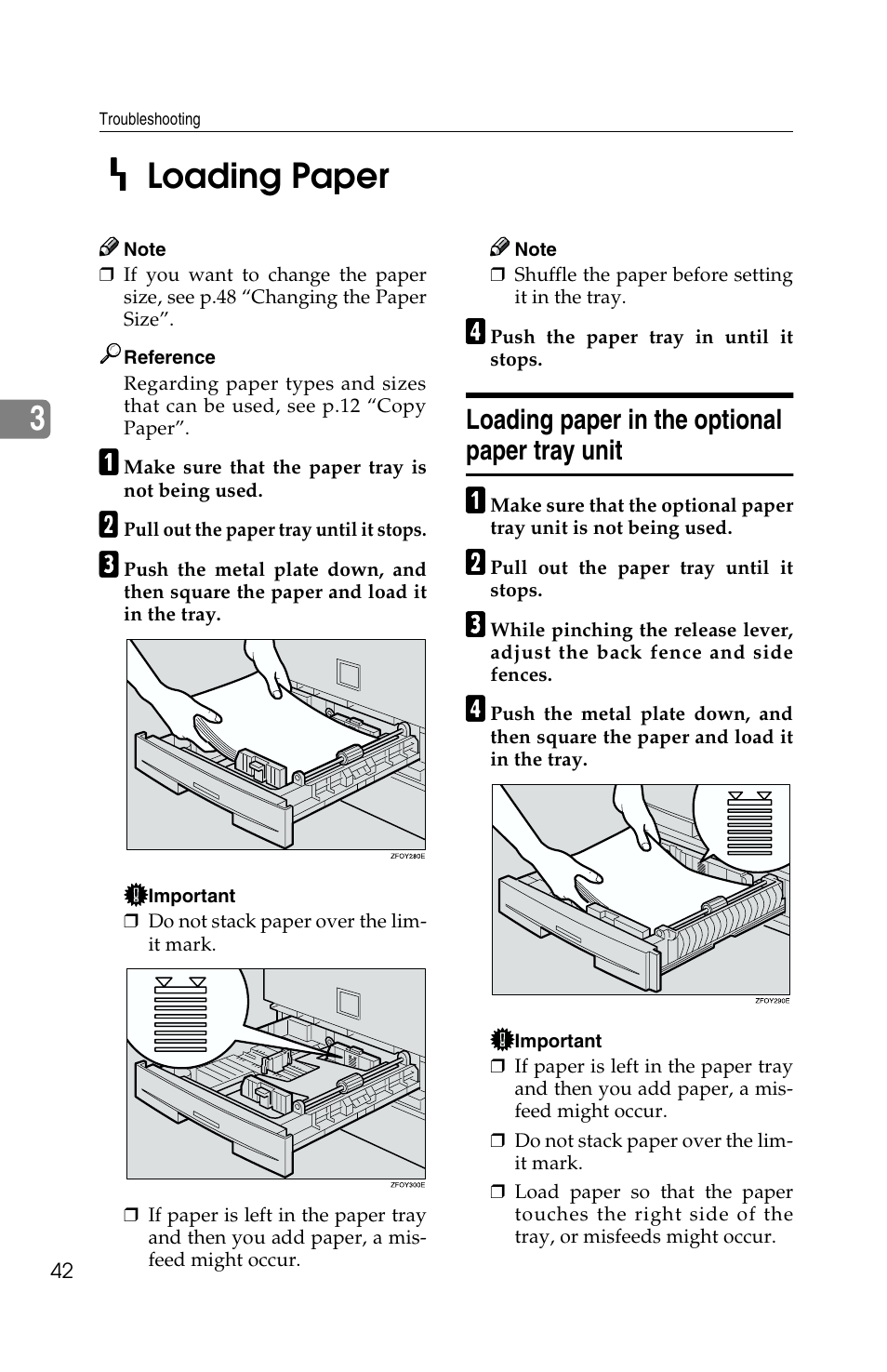 Loading paper in the optional paper tray unit | Savin 2513f User Manual | Page 55 / 89