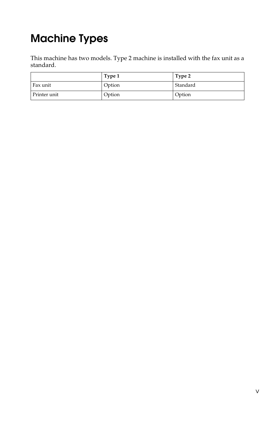 Machine types | Savin 2513f User Manual | Page 8 / 89