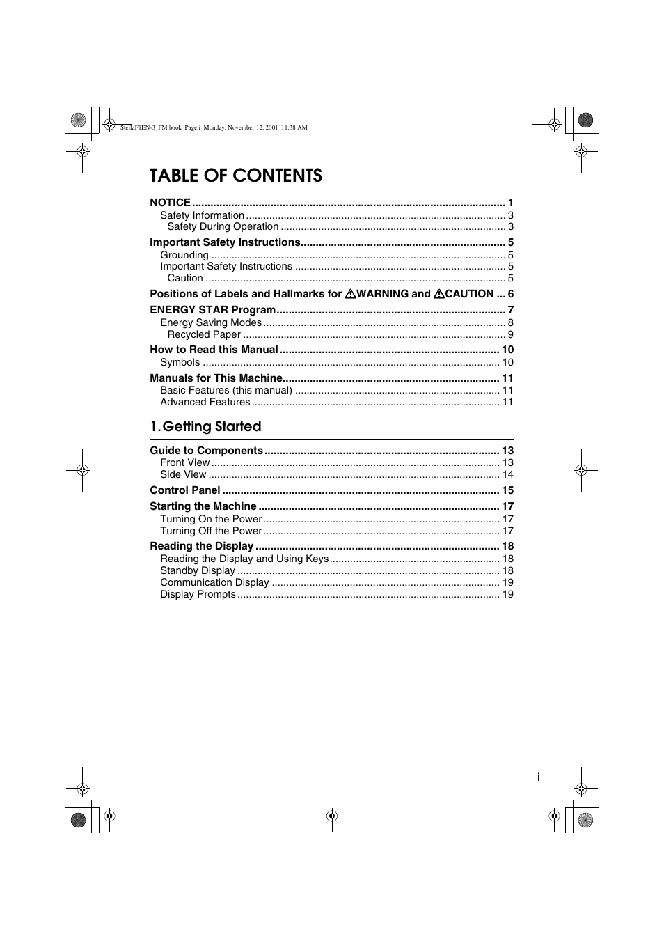 Savin 3725 User Manual | Page 3 / 86