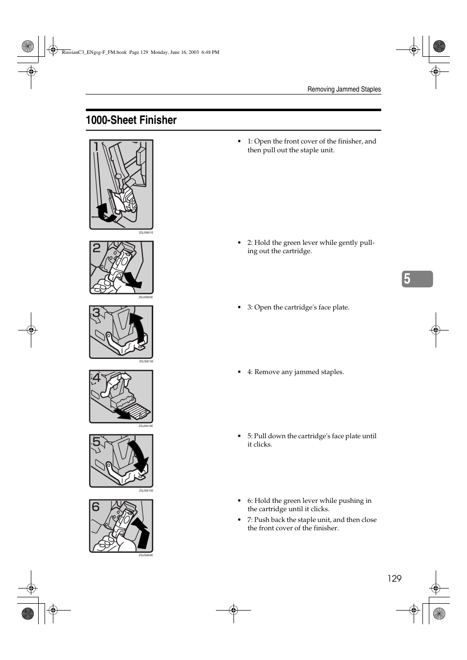 1000-sheet finisher | Savin 2022 User Manual | Page 141 / 188