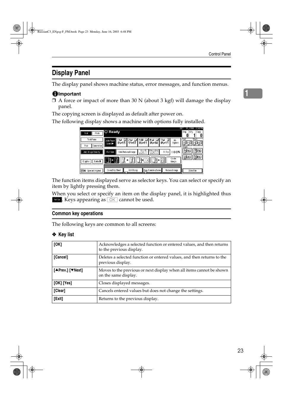 Display panel | Savin 2022 User Manual | Page 35 / 188