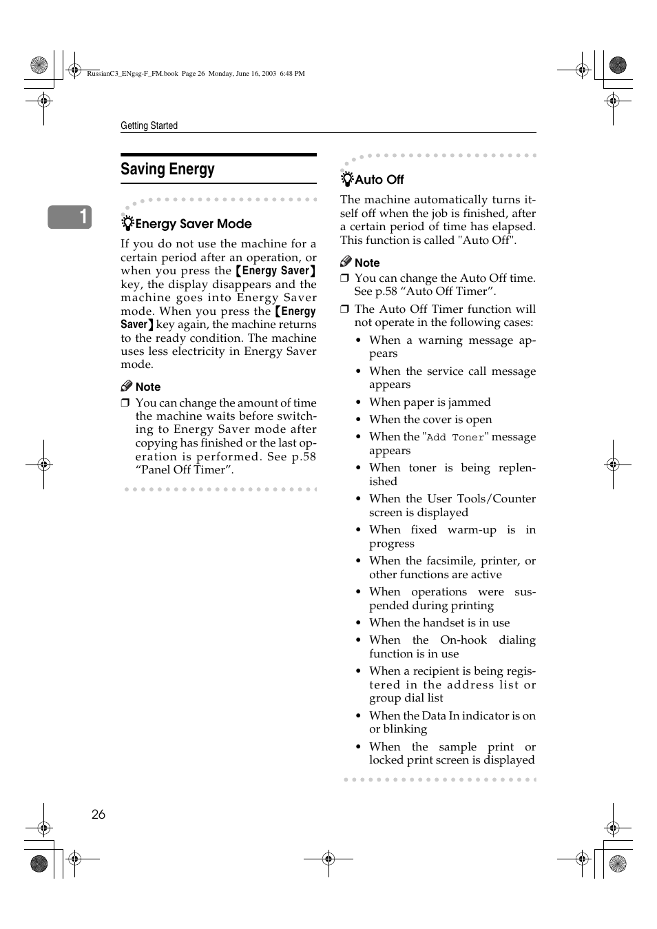 Saving energy | Savin 2022 User Manual | Page 38 / 188