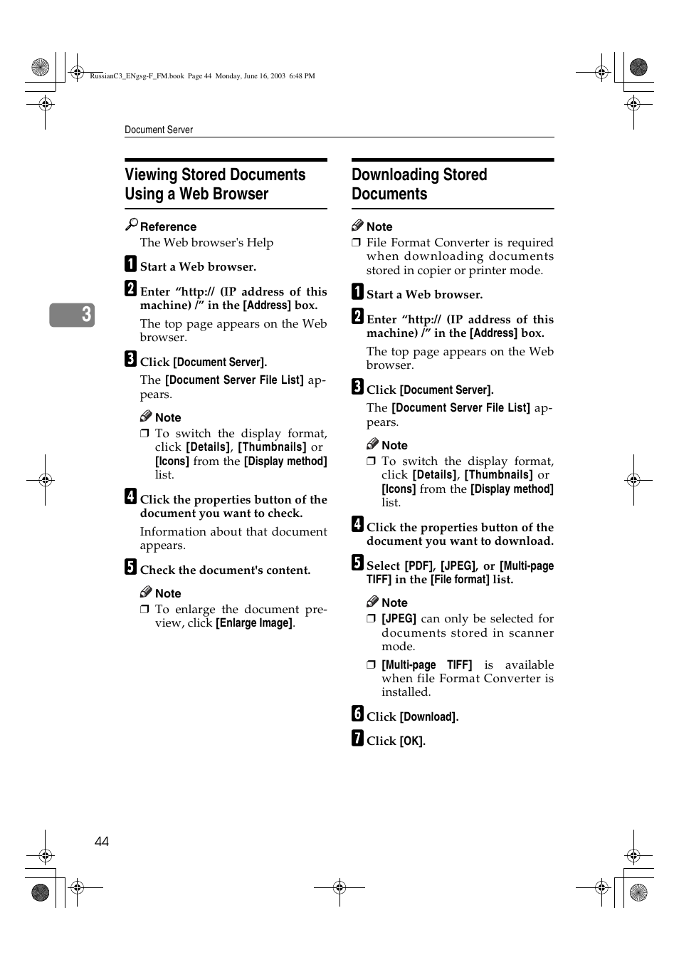 Viewing stored documents using a web browser, Downloading stored documents | Savin 2022 User Manual | Page 56 / 188