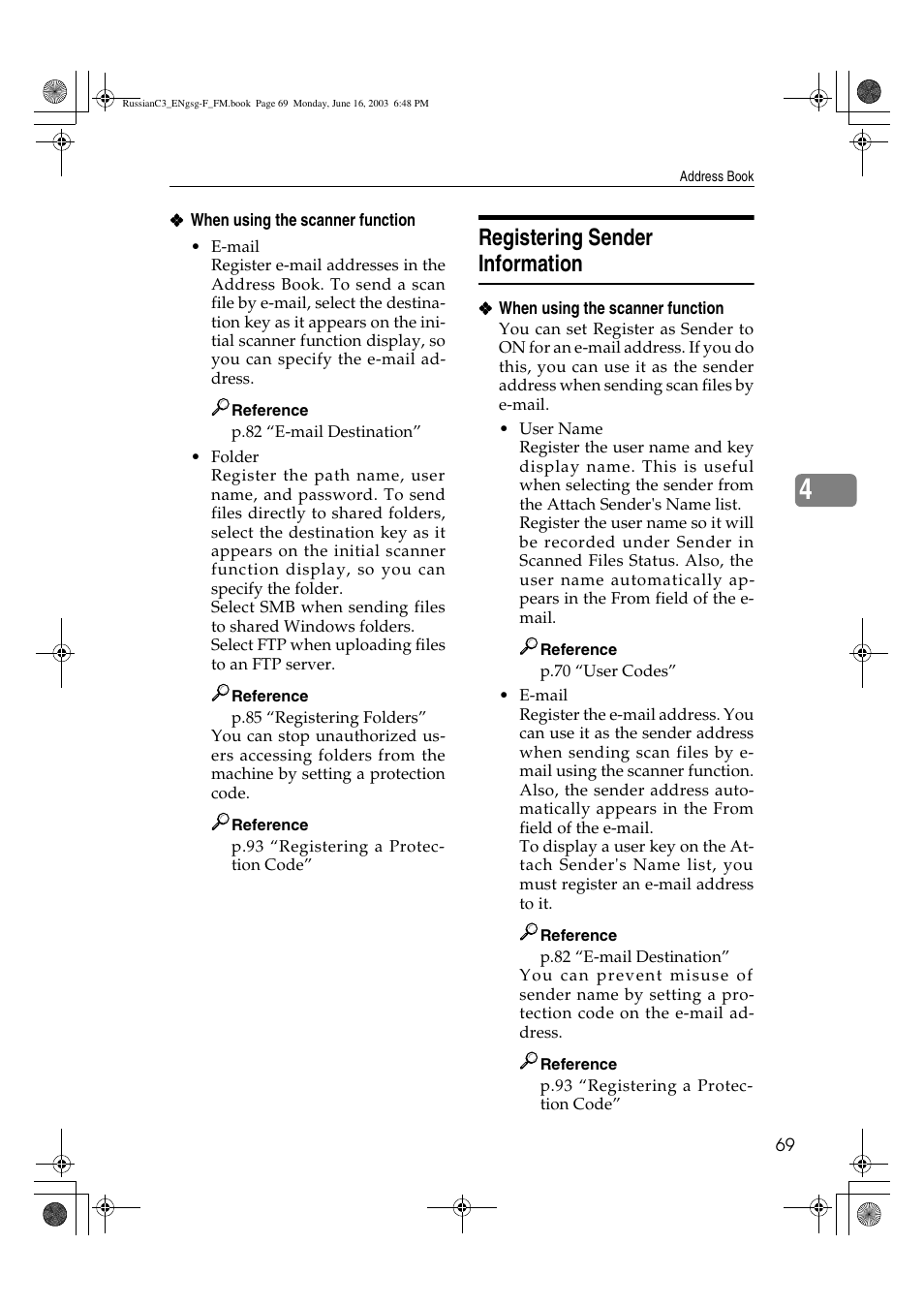 Registering sender information | Savin 2022 User Manual | Page 81 / 188