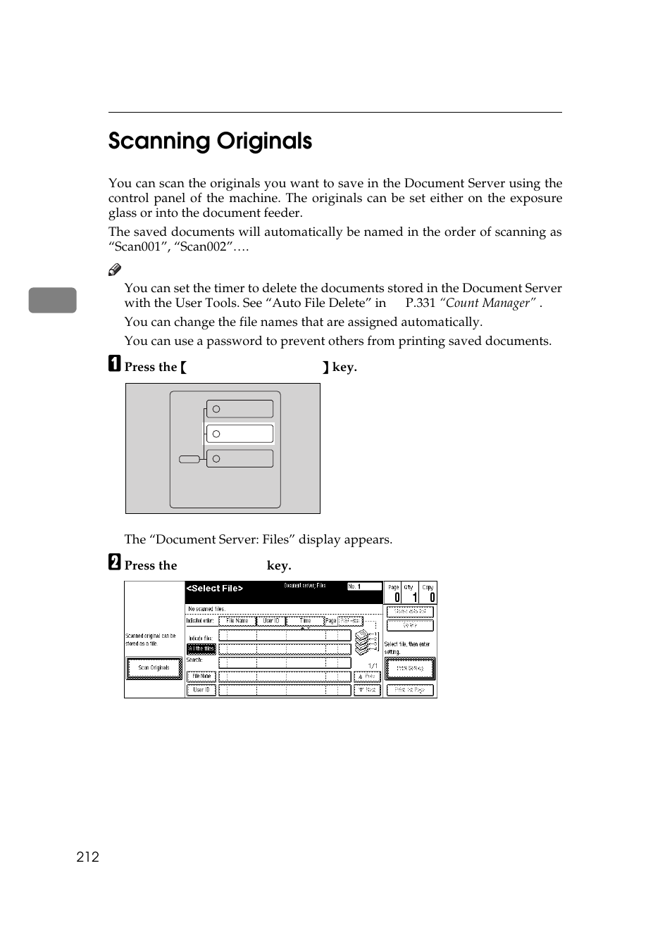 3scanning originals | Savin 2555 User Manual | Page 5 / 96