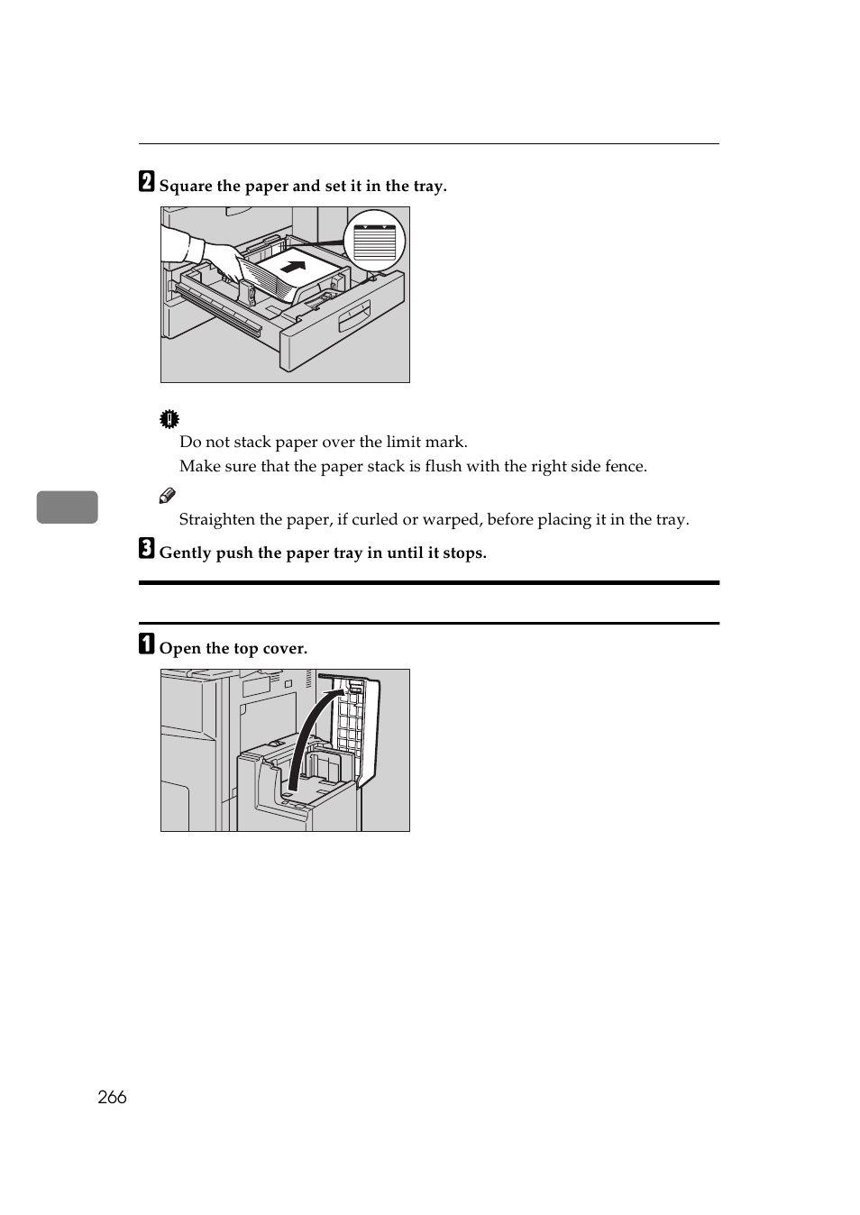 Loading paper in the large capacity tray | Savin 2555 User Manual | Page 59 / 96