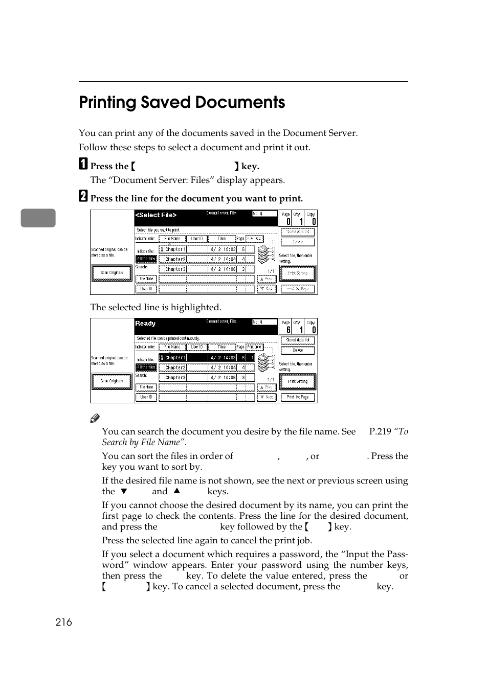 3printing saved documents | Savin 2555 User Manual | Page 9 / 96