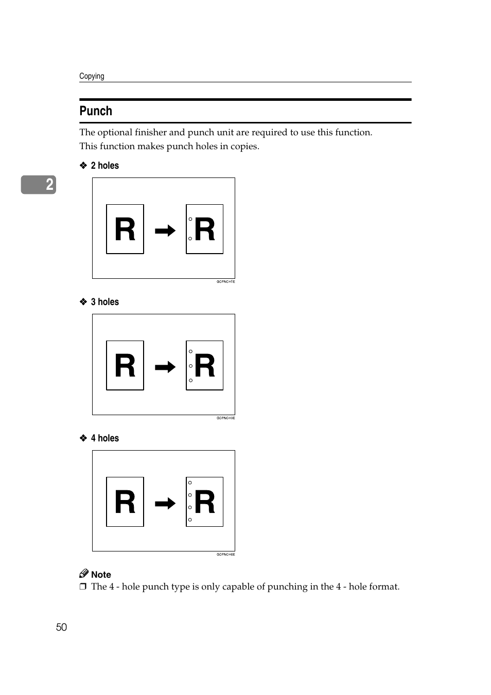 Punch | Savin 4090 User Manual | Page 60 / 81