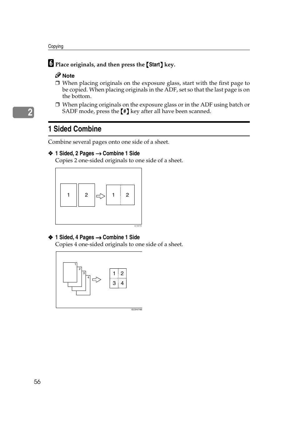 1 sided combine | Savin 4090 User Manual | Page 66 / 81