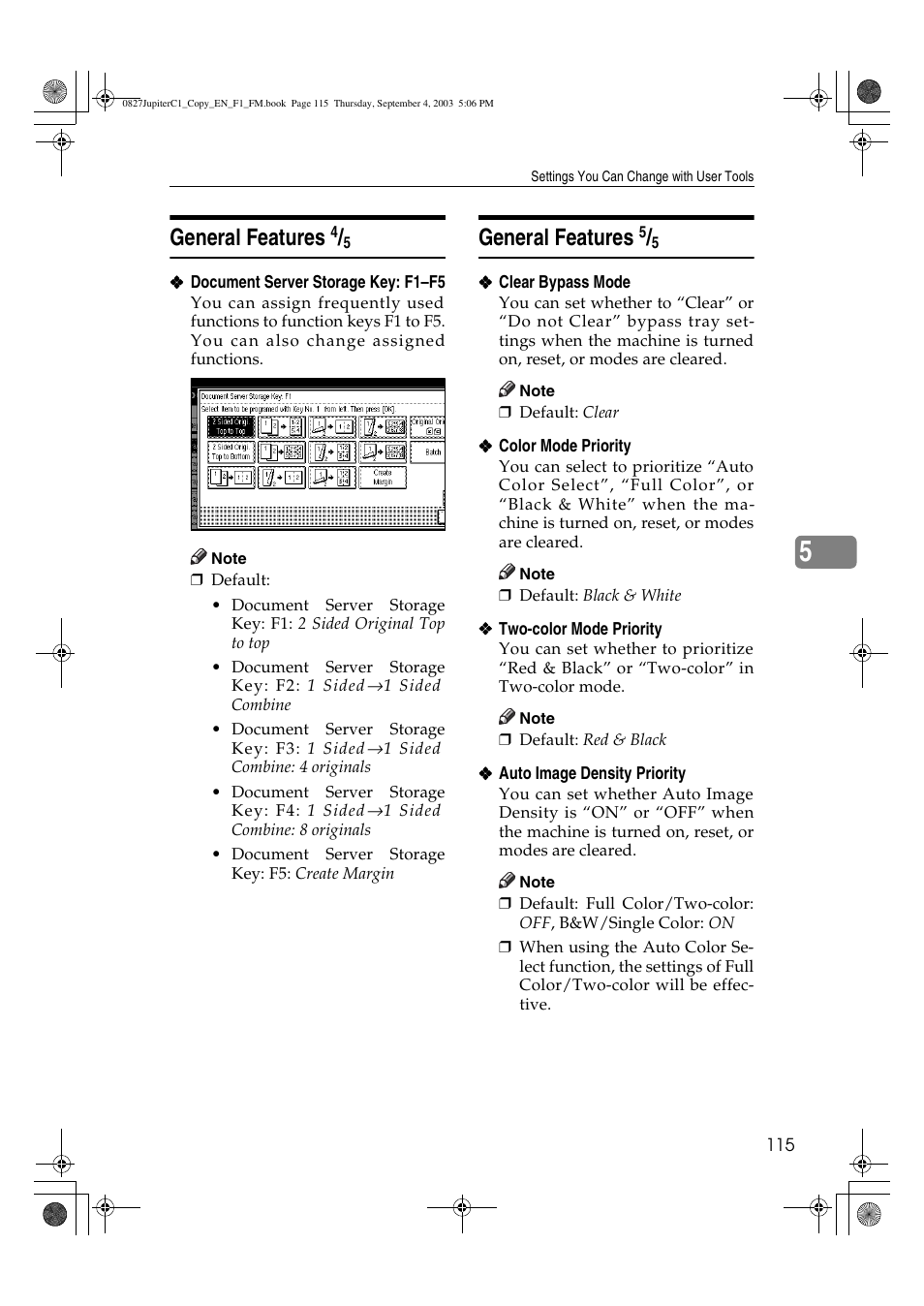 General features | Savin DSc332 User Manual | Page 129 / 160