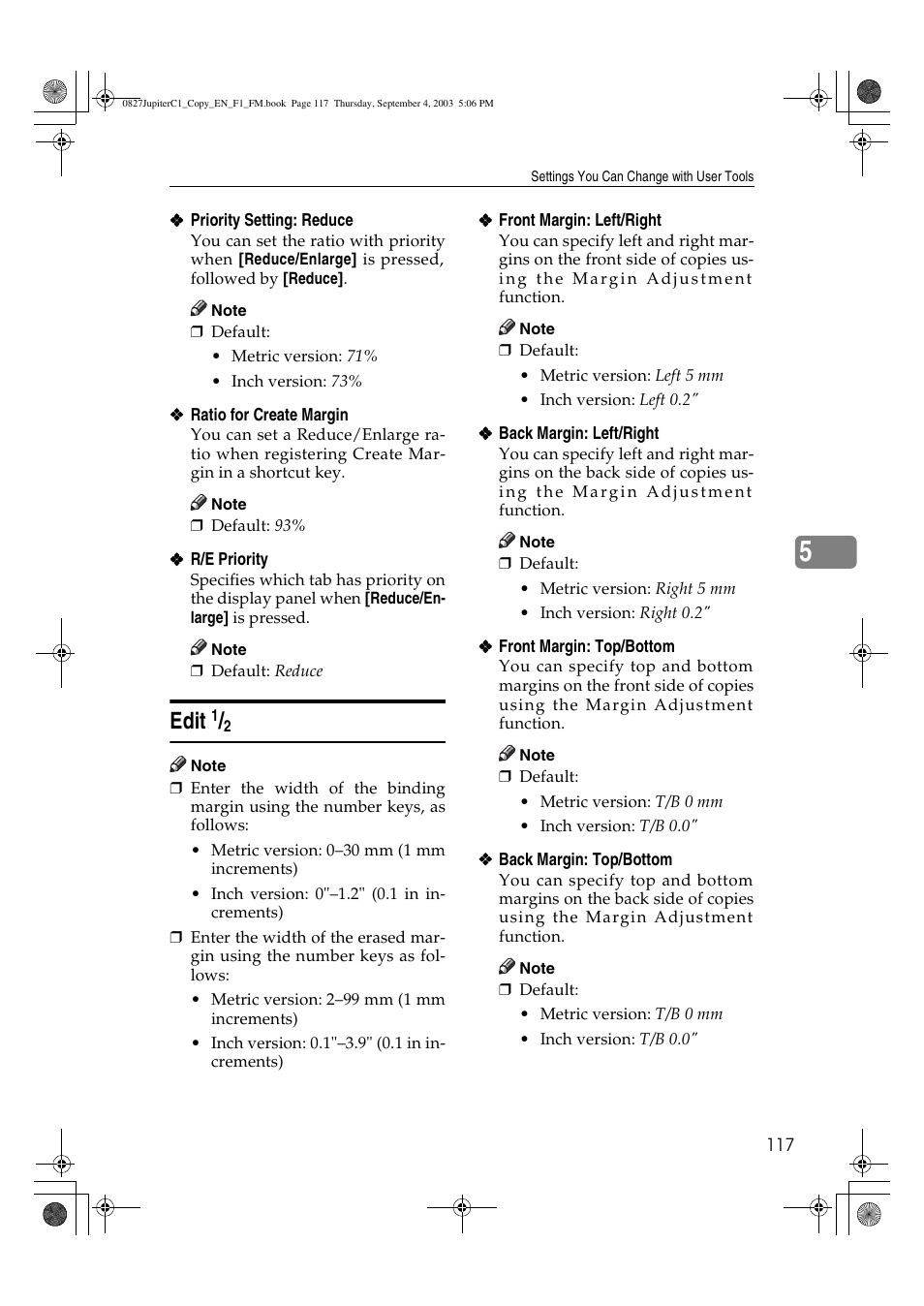 Edit | Savin DSc332 User Manual | Page 131 / 160