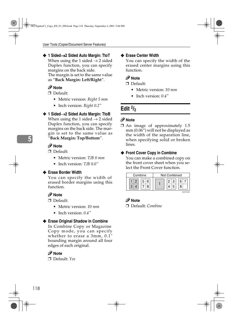 Edit | Savin DSc332 User Manual | Page 132 / 160