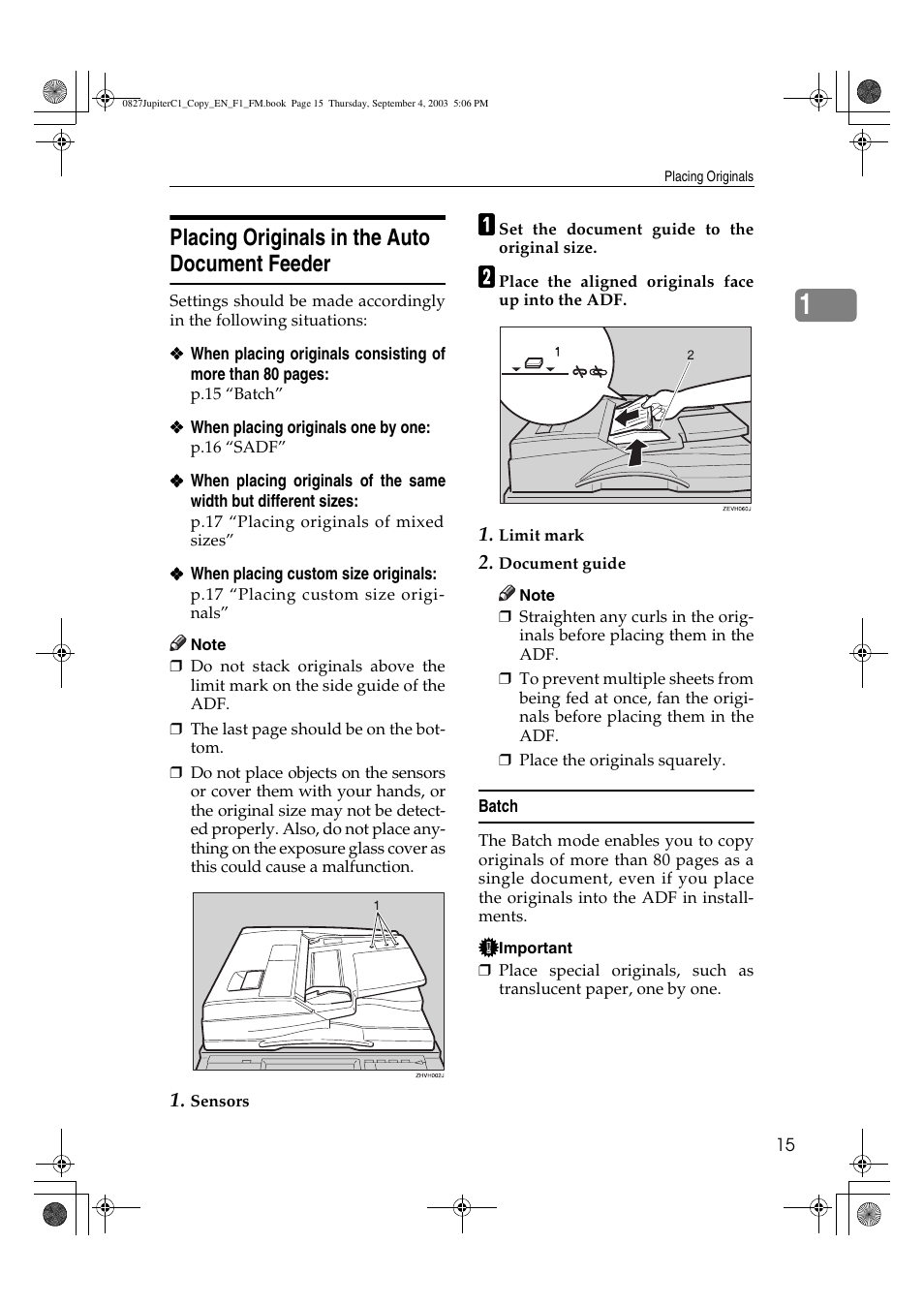 Placing originals in the auto document feeder | Savin DSc332 User Manual | Page 29 / 160