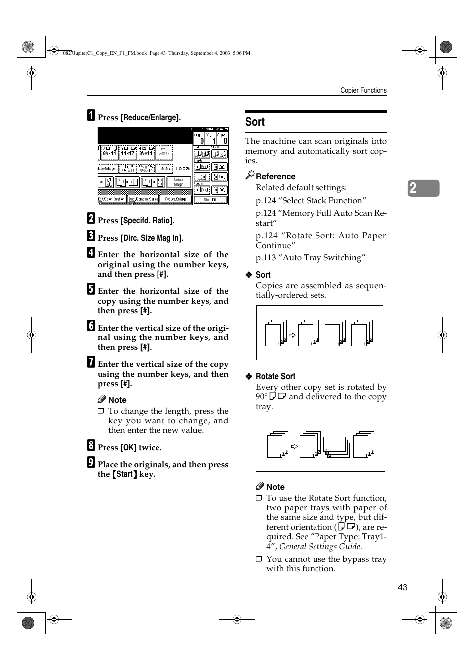Sort | Savin DSc332 User Manual | Page 57 / 160
