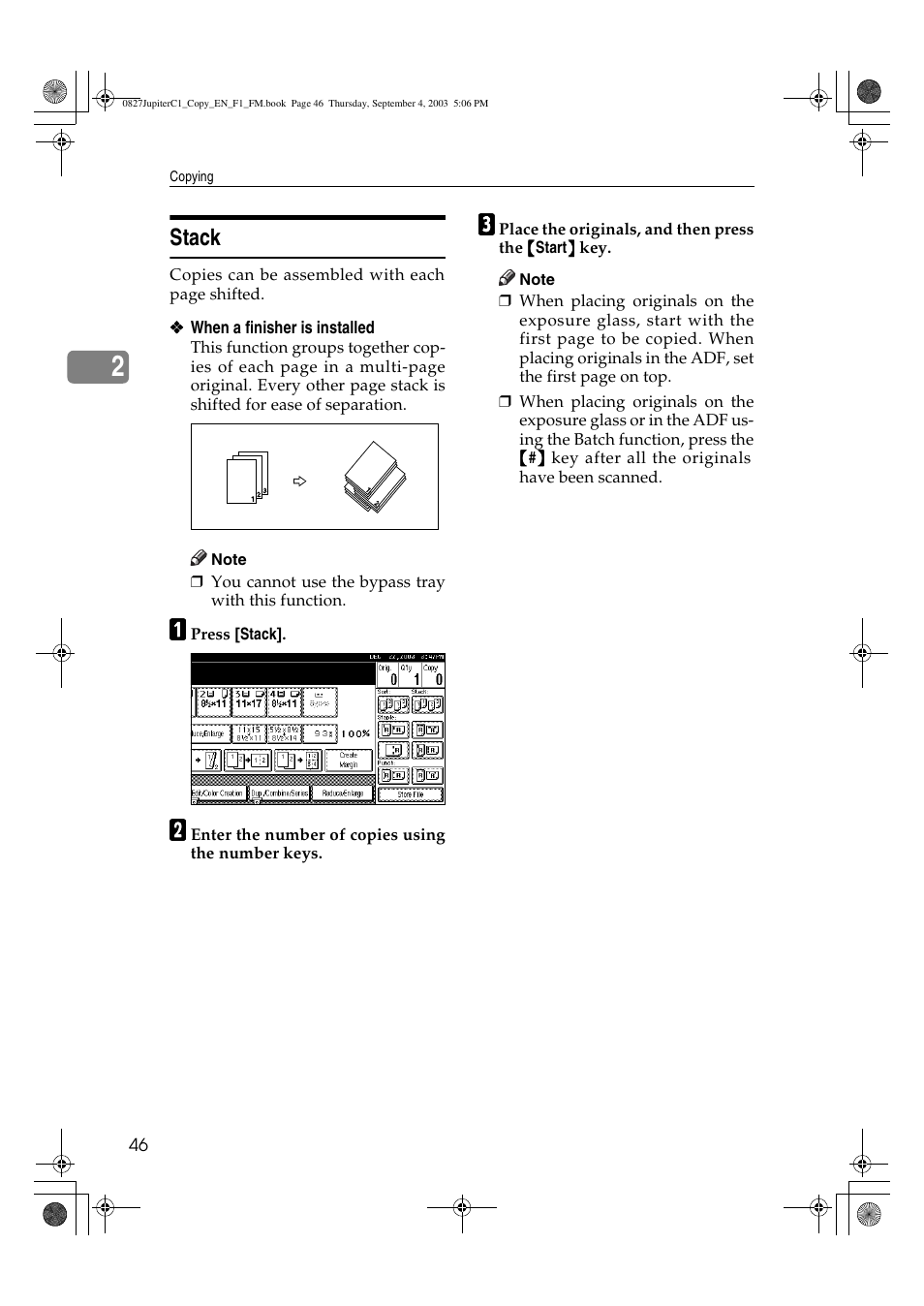 Stack | Savin DSc332 User Manual | Page 60 / 160