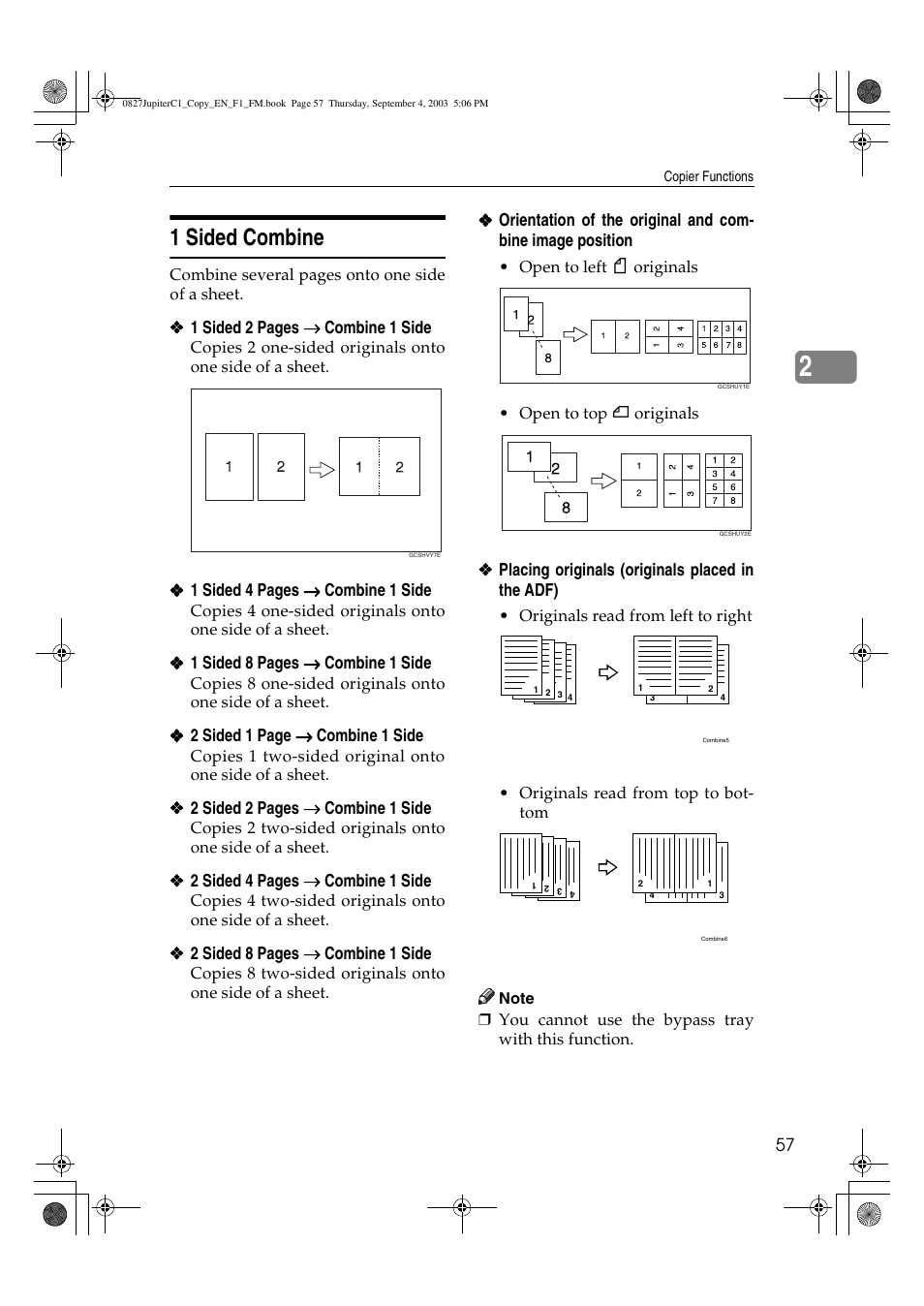 1 sided combine | Savin DSc332 User Manual | Page 71 / 160