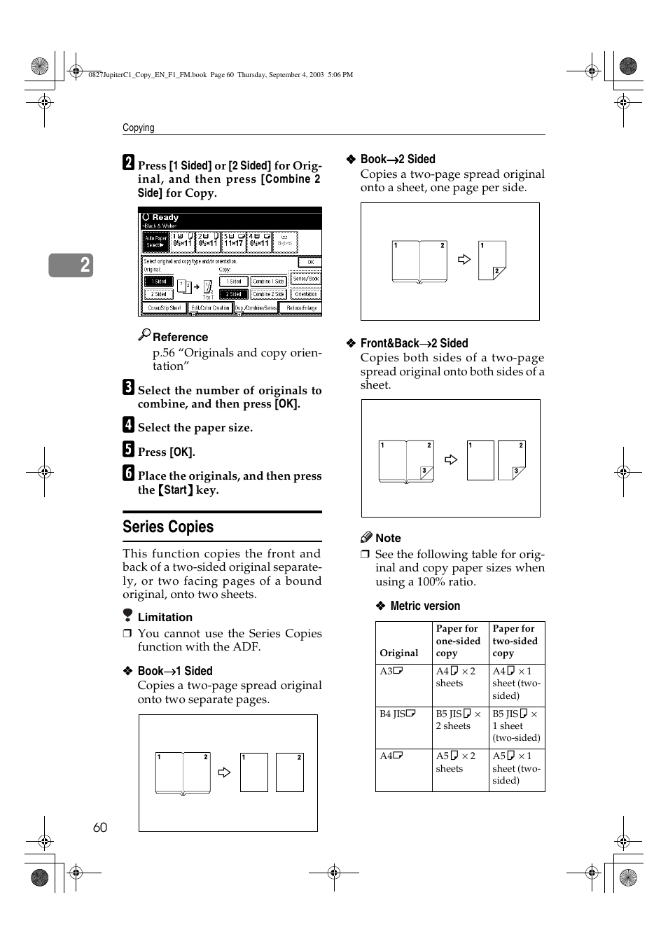 Series copies | Savin DSc332 User Manual | Page 74 / 160