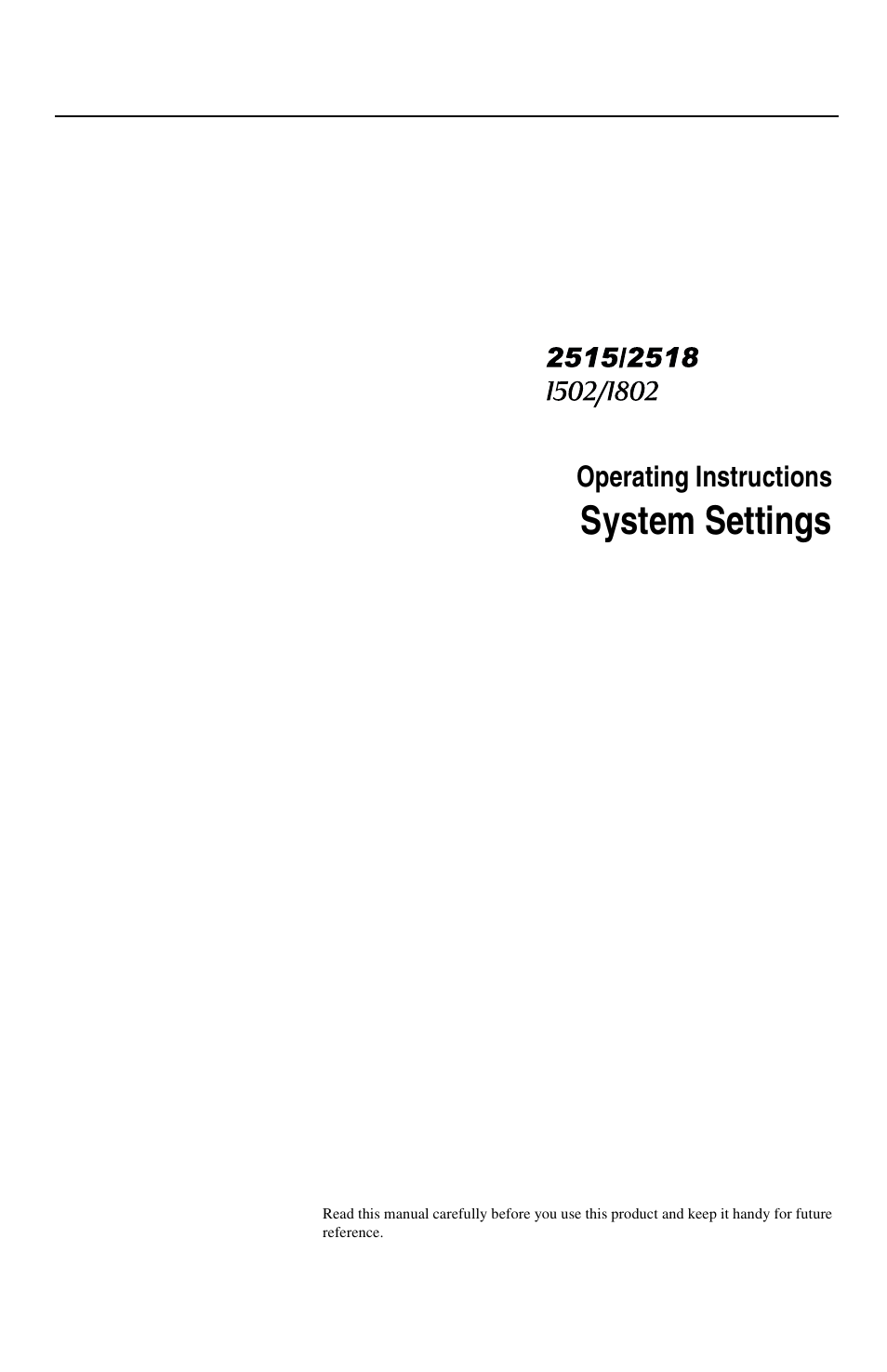 Savin 2518 User Manual | 32 pages