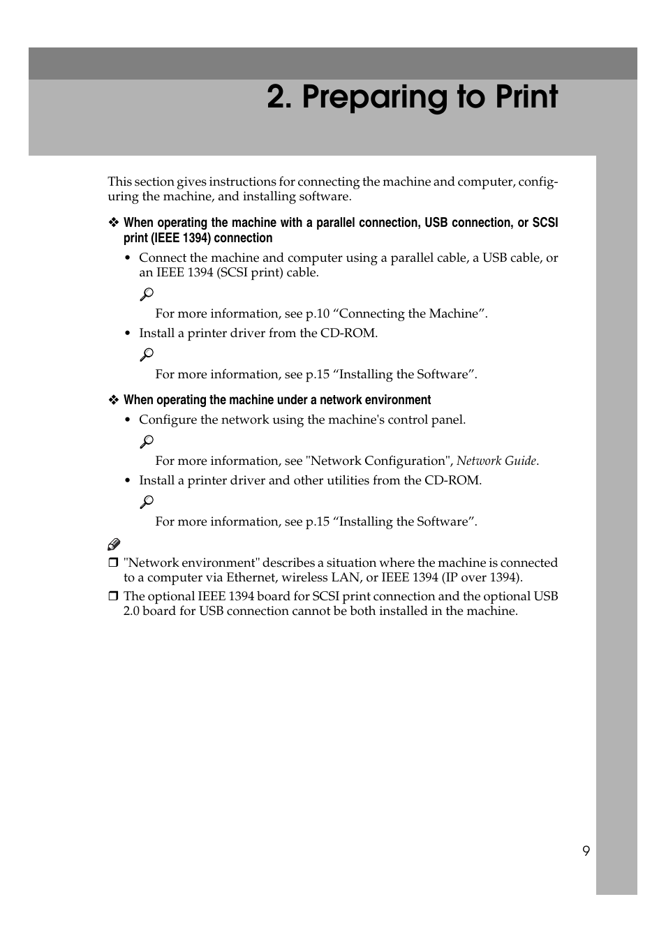 Preparing to print | Savin 2045e User Manual | Page 15 / 52