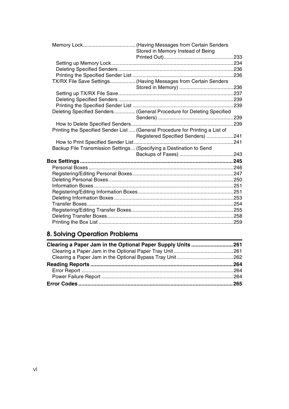 Solving operation problems | Savin 3799nf User Manual | Page 10 / 320